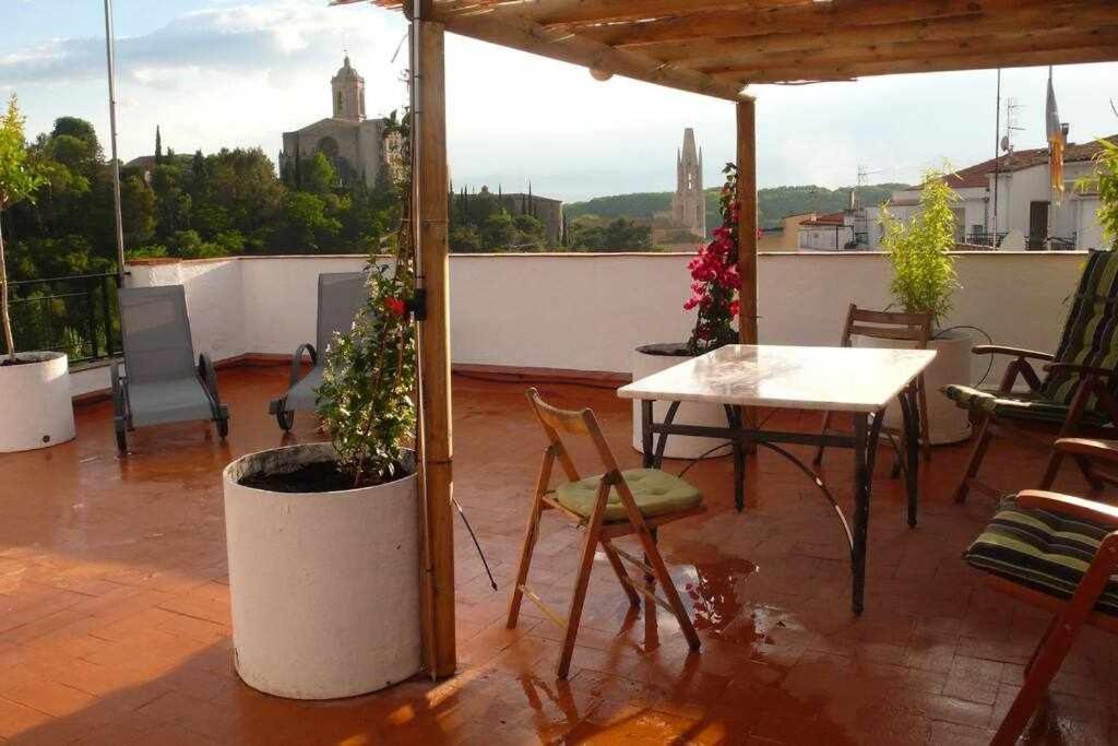 Apartamento Con Increibles Vistas Y Terraza ジローナ エクステリア 写真