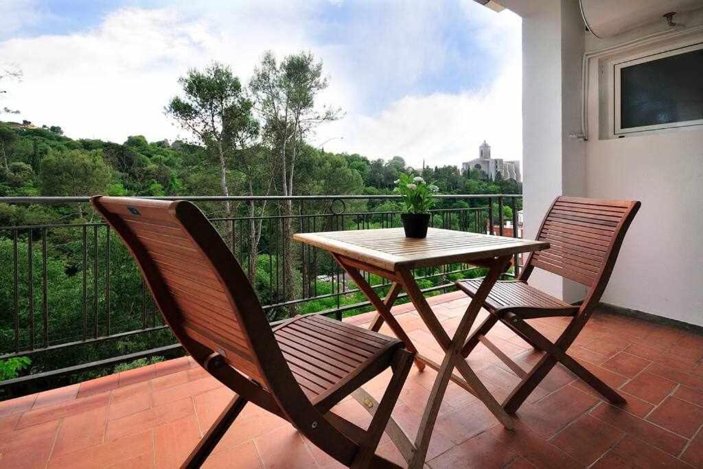 Apartamento Con Increibles Vistas Y Terraza ジローナ エクステリア 写真